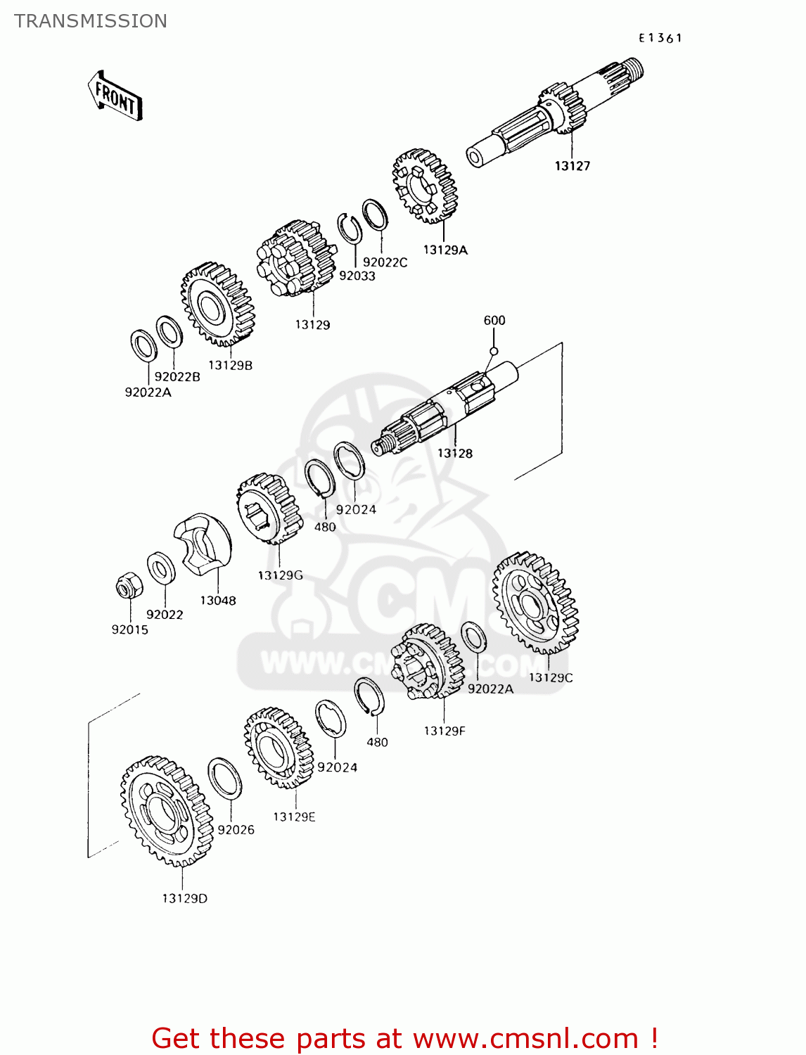 TRANSMISSION VN750A14 VULCAN 750 1998 USA CALIFORNIA