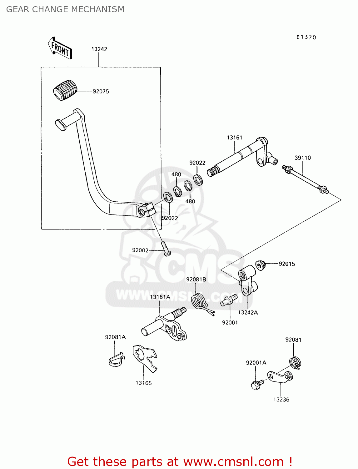 GEAR CHANGE MECHANISM VN750A14 VULCAN 750 1998 USA CALIFORNIA