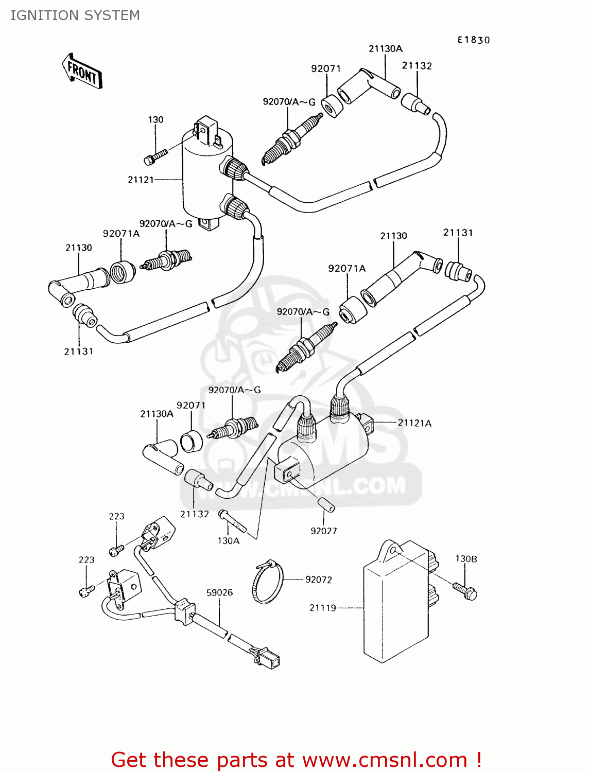 IGNITION SYSTEM VN750A14 VULCAN 750 1998 USA CALIFORNIA