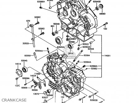 CRANKCASE - VN750A14 VULCAN 750 1998 USA CALIFORNIA