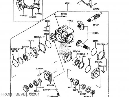 FRONT BEVEL GEAR - VN750A14 VULCAN 750 1998 USA CALIFORNIA