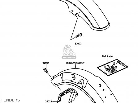 FENDERS - VN750A14 VULCAN 750 1998 USA CALIFORNIA