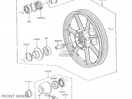 FRONT WHEEL - VN750A14 VULCAN 750 1998 USA CALIFORNIA
