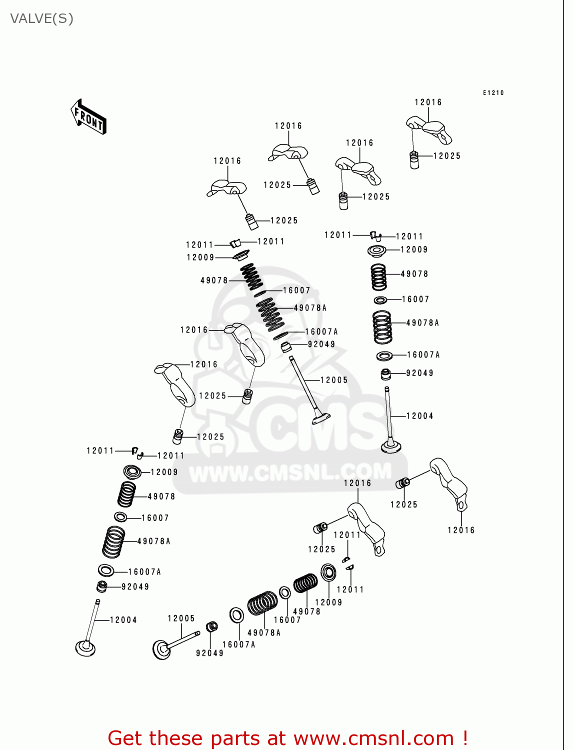 VALVE(S) VN750A15 VULCAN 750 1999 USA CALIFORNIA