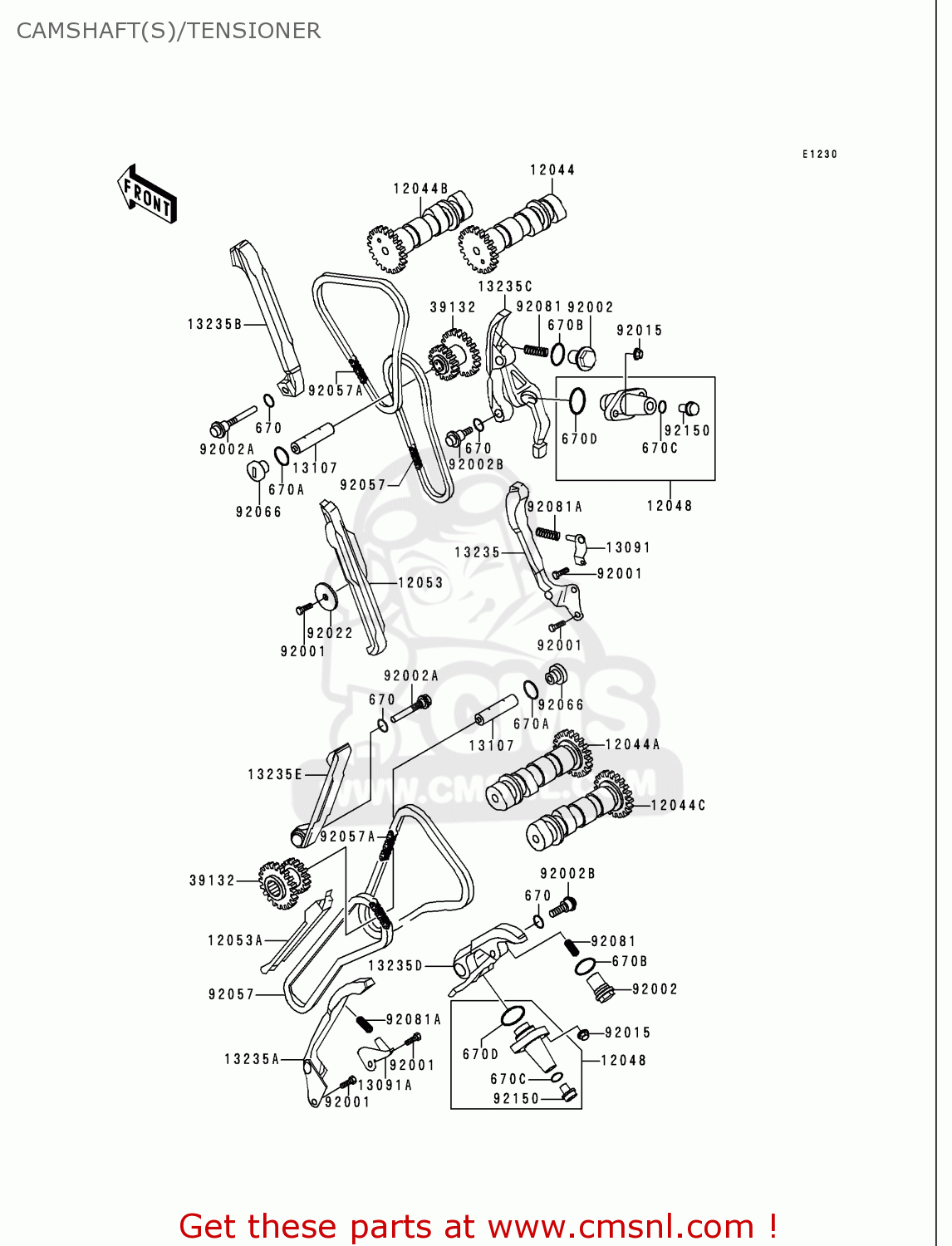 CAMSHAFT(S)/TENSIONER VN750A15 VULCAN 750 1999 USA CALIFORNIA