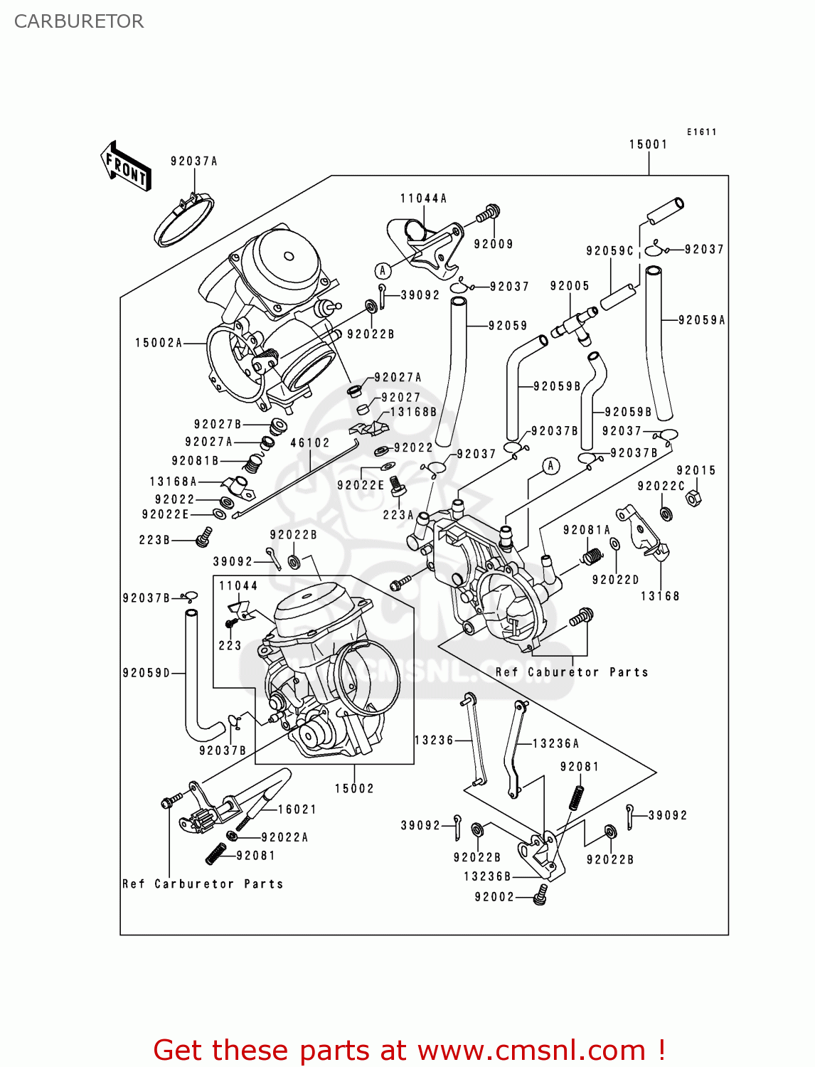 CARBURETOR VN750A15 VULCAN 750 1999 USA CALIFORNIA