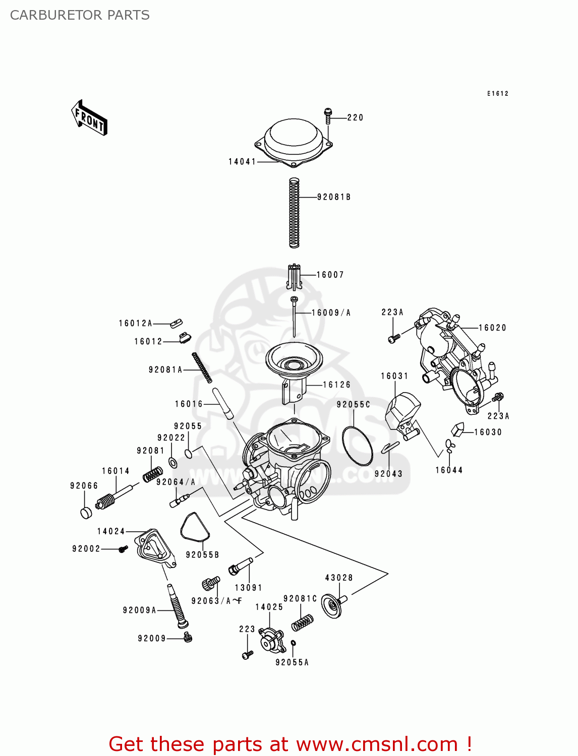 CARBURETOR PARTS VN750A15 VULCAN 750 1999 USA CALIFORNIA