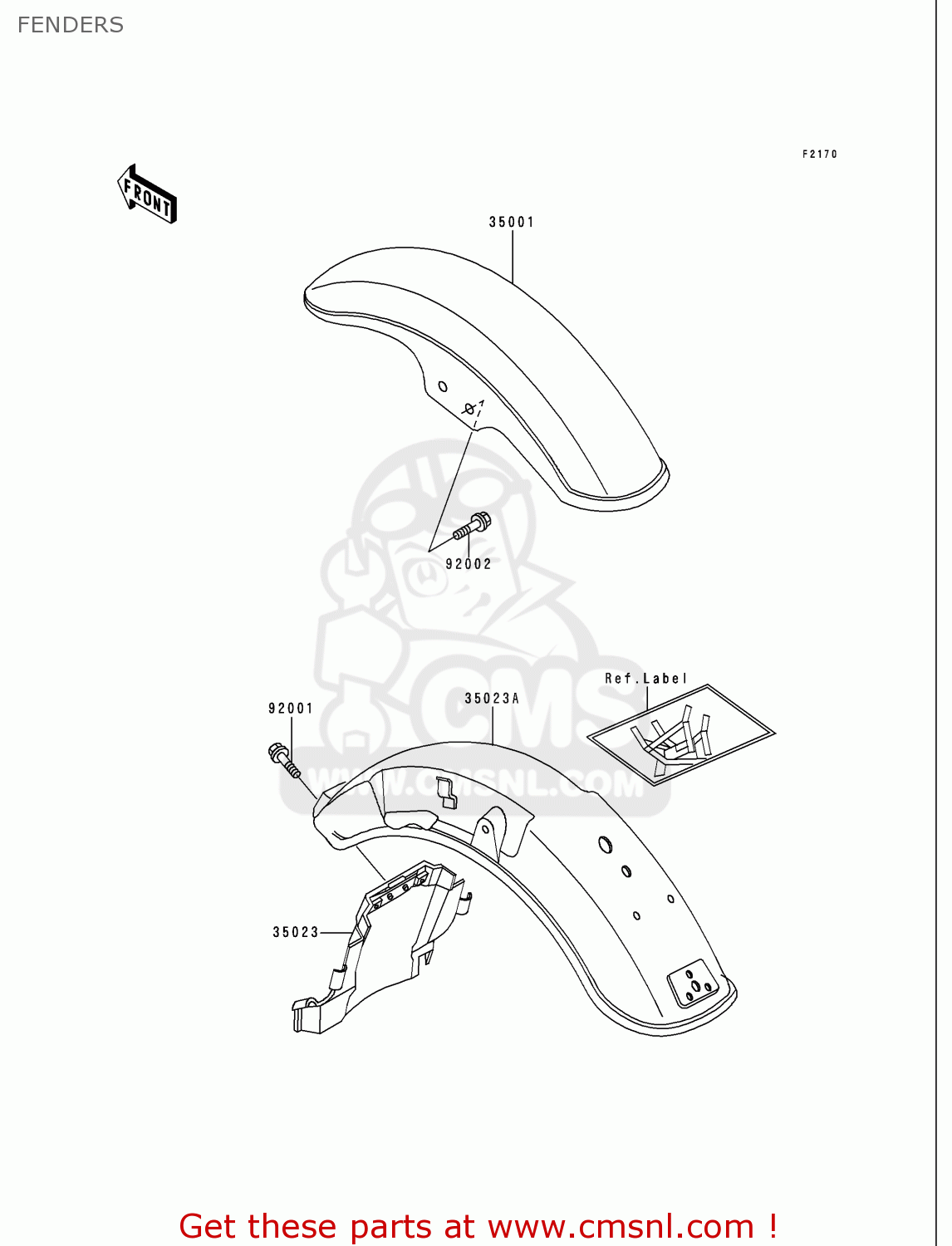 FENDERS VN750A15 VULCAN 750 1999 USA CALIFORNIA