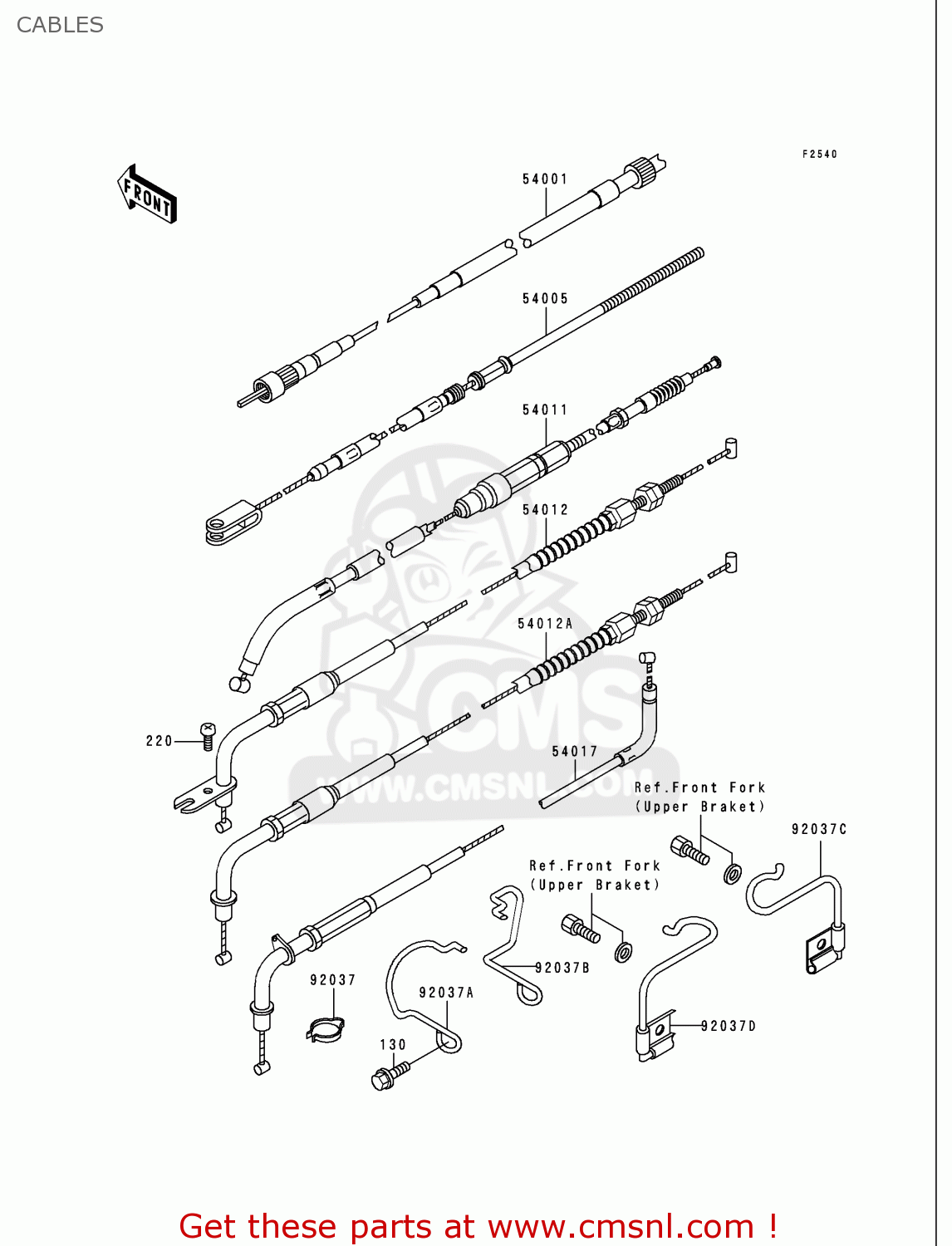 CABLES VN750A15 VULCAN 750 1999 USA CALIFORNIA