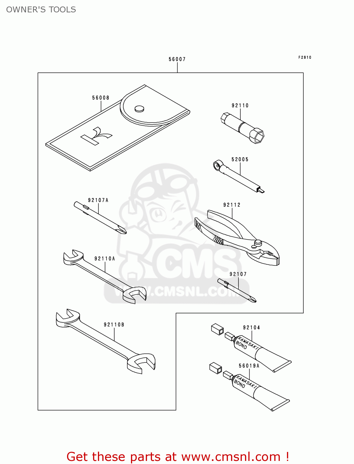 OWNER'S TOOLS VN750A15 VULCAN 750 1999 USA CALIFORNIA