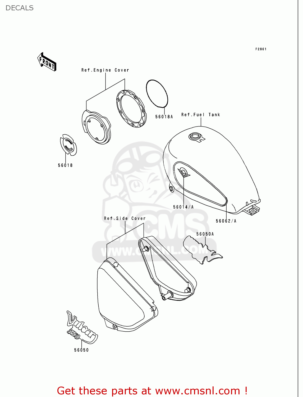 DECALS VN750A15 VULCAN 750 1999 USA CALIFORNIA