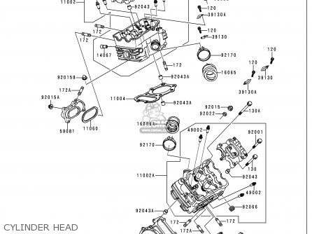 CYLINDER HEAD - VN750A15 VULCAN 750 1999 USA CALIFORNIA
