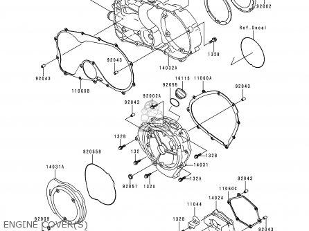 ENGINE COVER(S) - VN750A15 VULCAN 750 1999 USA CALIFORNIA