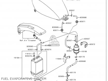 FUEL EVAPORATIVE SYSTEM - VN750A15 VULCAN 750 1999 USA CALIFORNIA