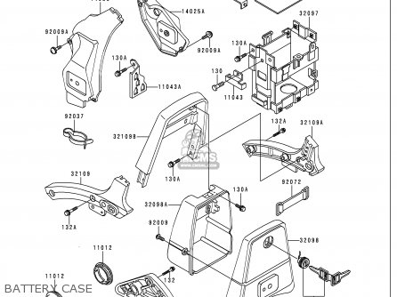 BATTERY CASE - VN750A15 VULCAN 750 1999 USA CALIFORNIA