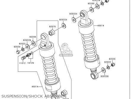 SUSPENSION/SHOCK ABSORBER - VN750A15 VULCAN 750 1999 USA CALIFORNIA