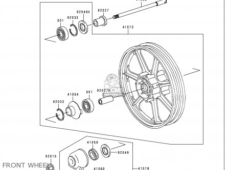 FRONT WHEEL - VN750A15 VULCAN 750 1999 USA CALIFORNIA