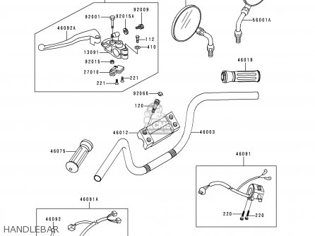 HANDLEBAR - VN750A15 VULCAN 750 1999 USA CALIFORNIA
