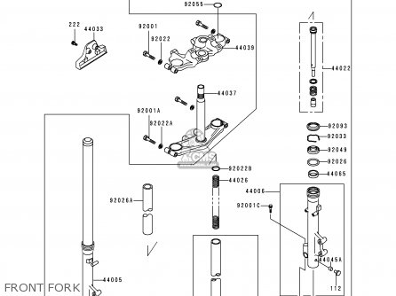 FRONT FORK - VN750A15 VULCAN 750 1999 USA CALIFORNIA