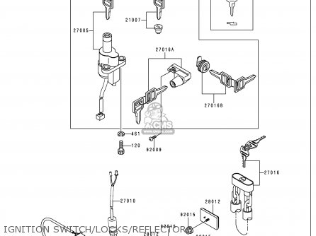 IGNITION SWITCH/LOCKS/REFLECTORS - VN750A15 VULCAN 750 1999 USA CALIFORNIA