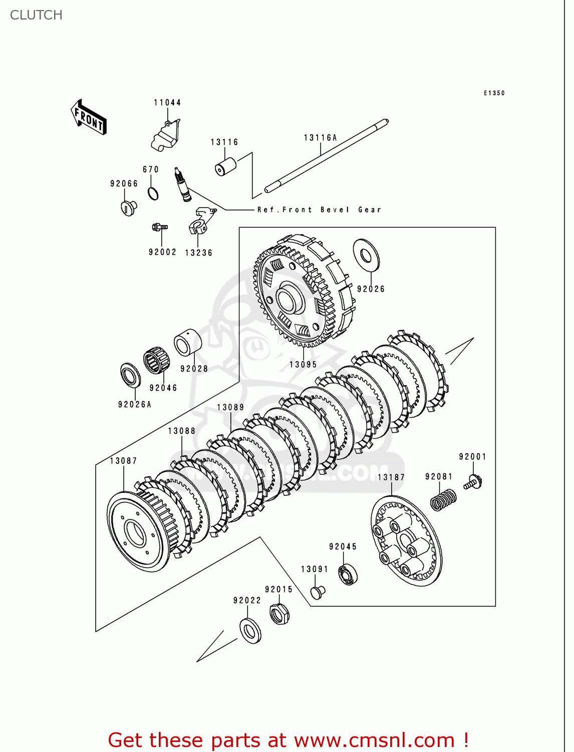 CLUTCH VN750A16 VULCAN 750 2000 USA CALIFORNIA