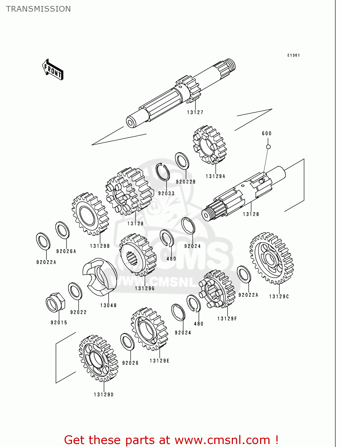 TRANSMISSION VN750A16 VULCAN 750 2000 USA CALIFORNIA