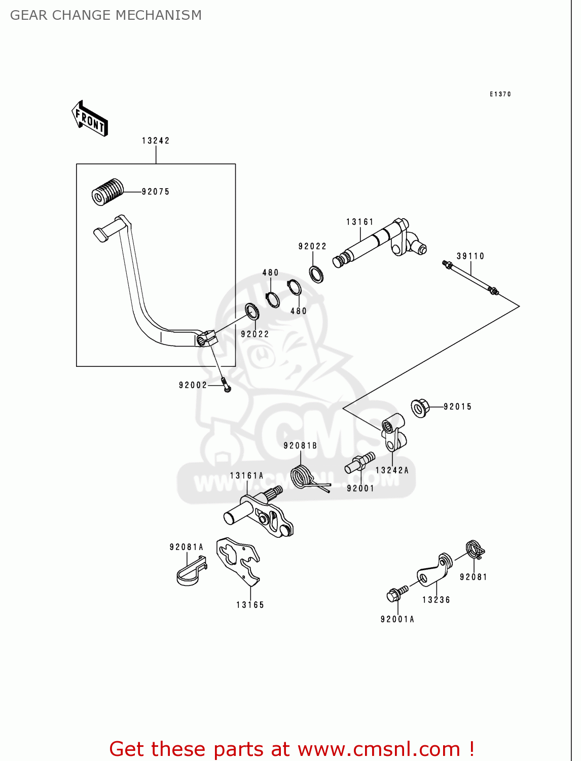 GEAR CHANGE MECHANISM VN750A16 VULCAN 750 2000 USA CALIFORNIA