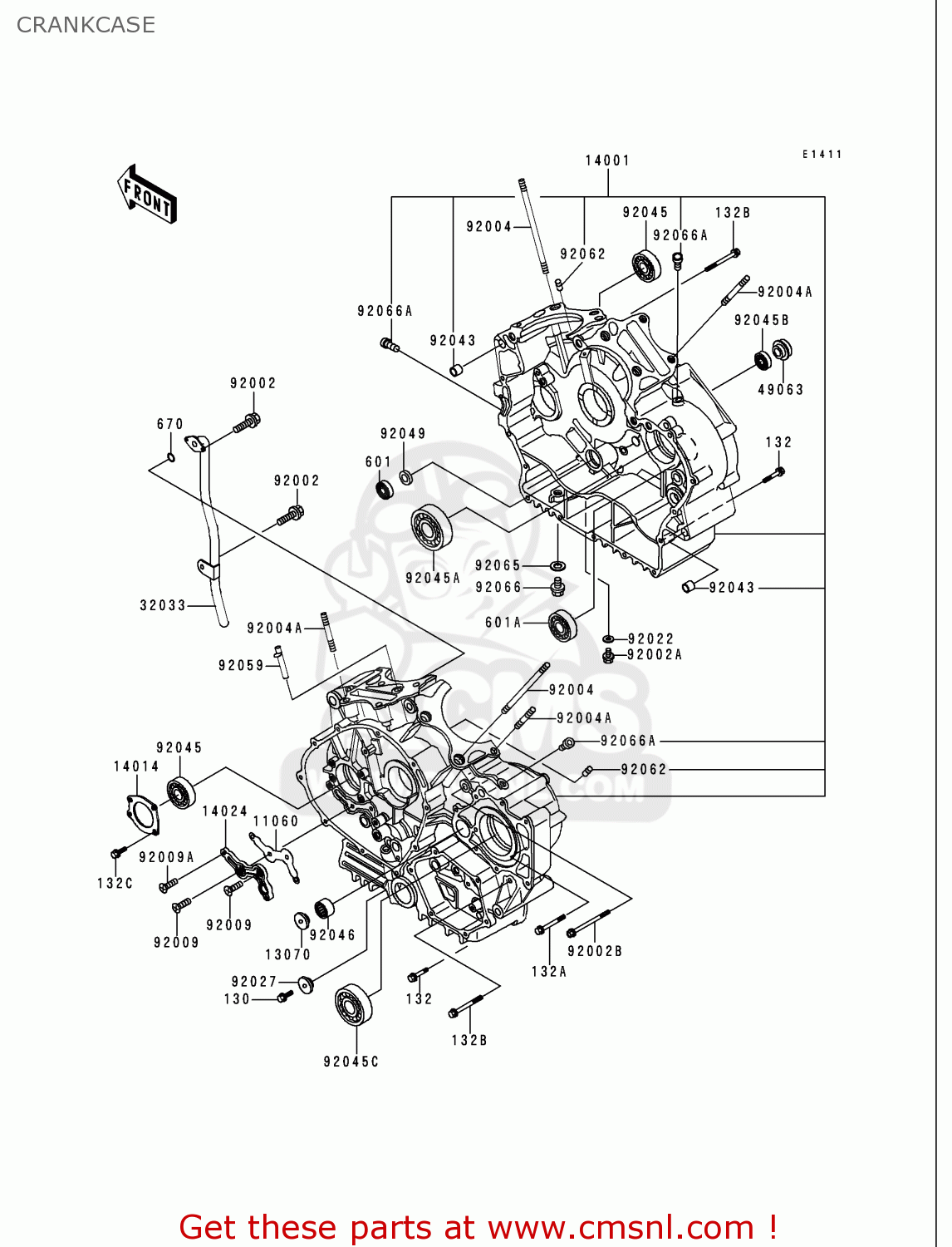 CRANKCASE VN750A16 VULCAN 750 2000 USA CALIFORNIA