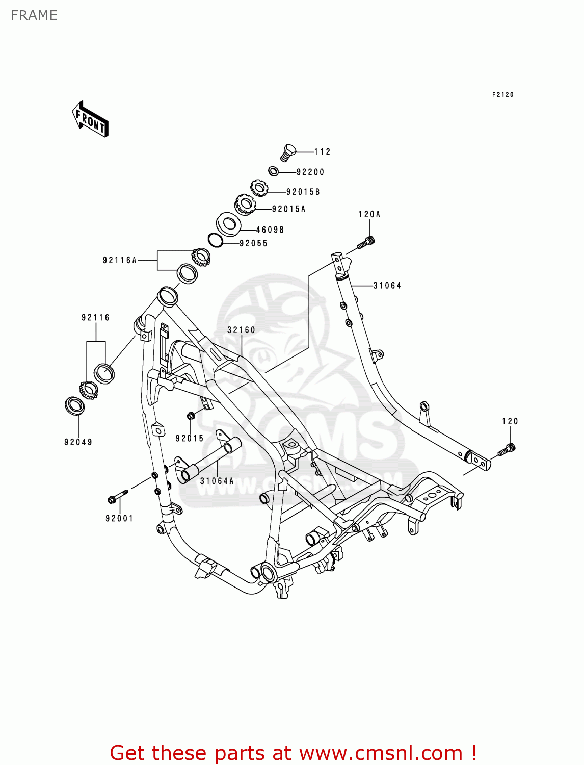 FRAME VN750A16 VULCAN 750 2000 USA CALIFORNIA