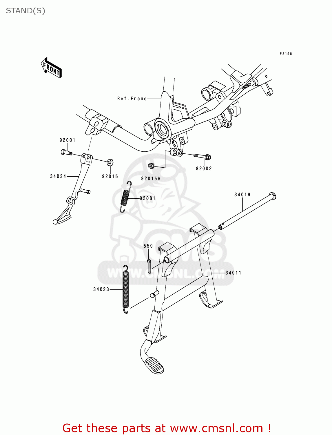STAND(S) VN750A16 VULCAN 750 2000 USA CALIFORNIA