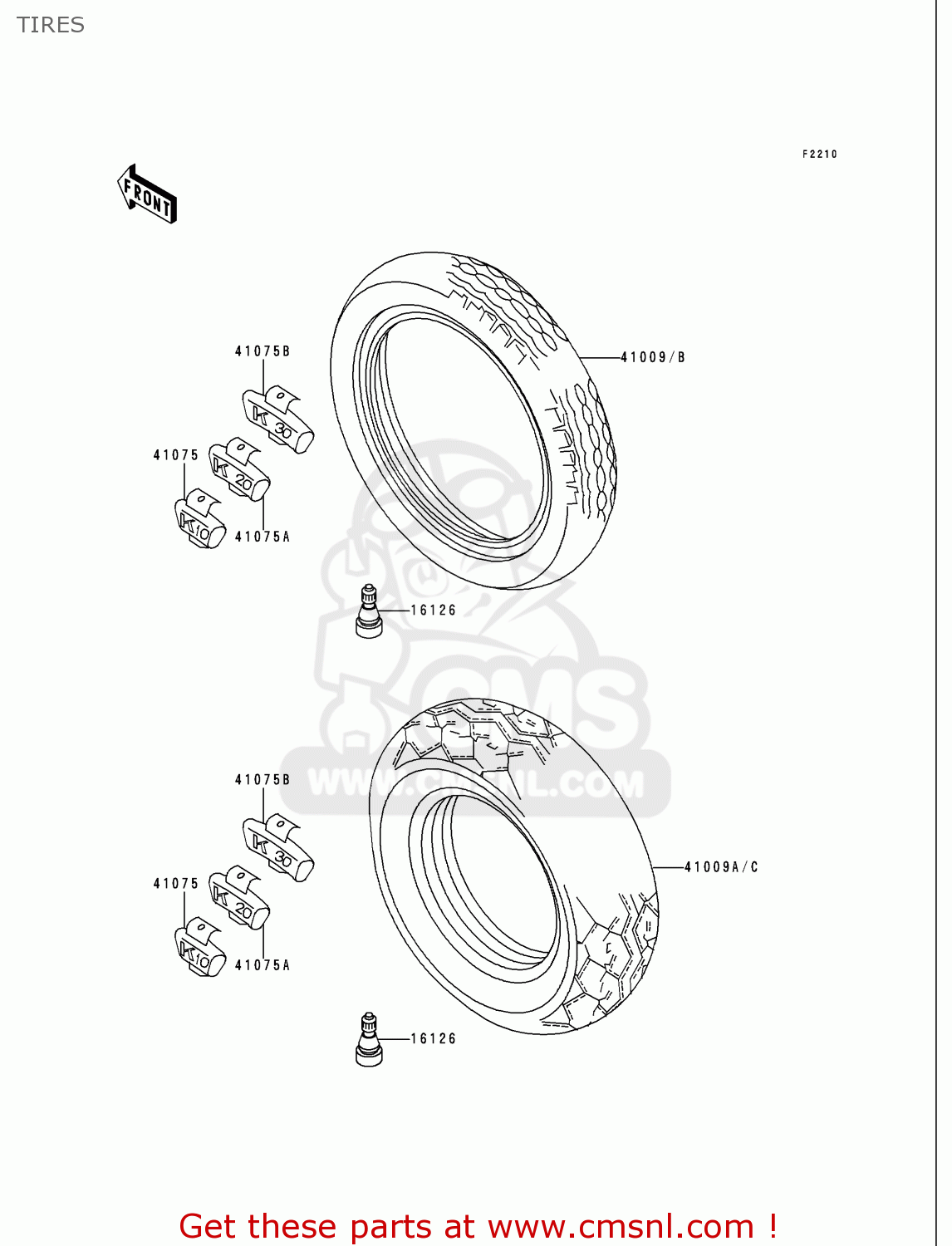 TIRES VN750A16 VULCAN 750 2000 USA CALIFORNIA