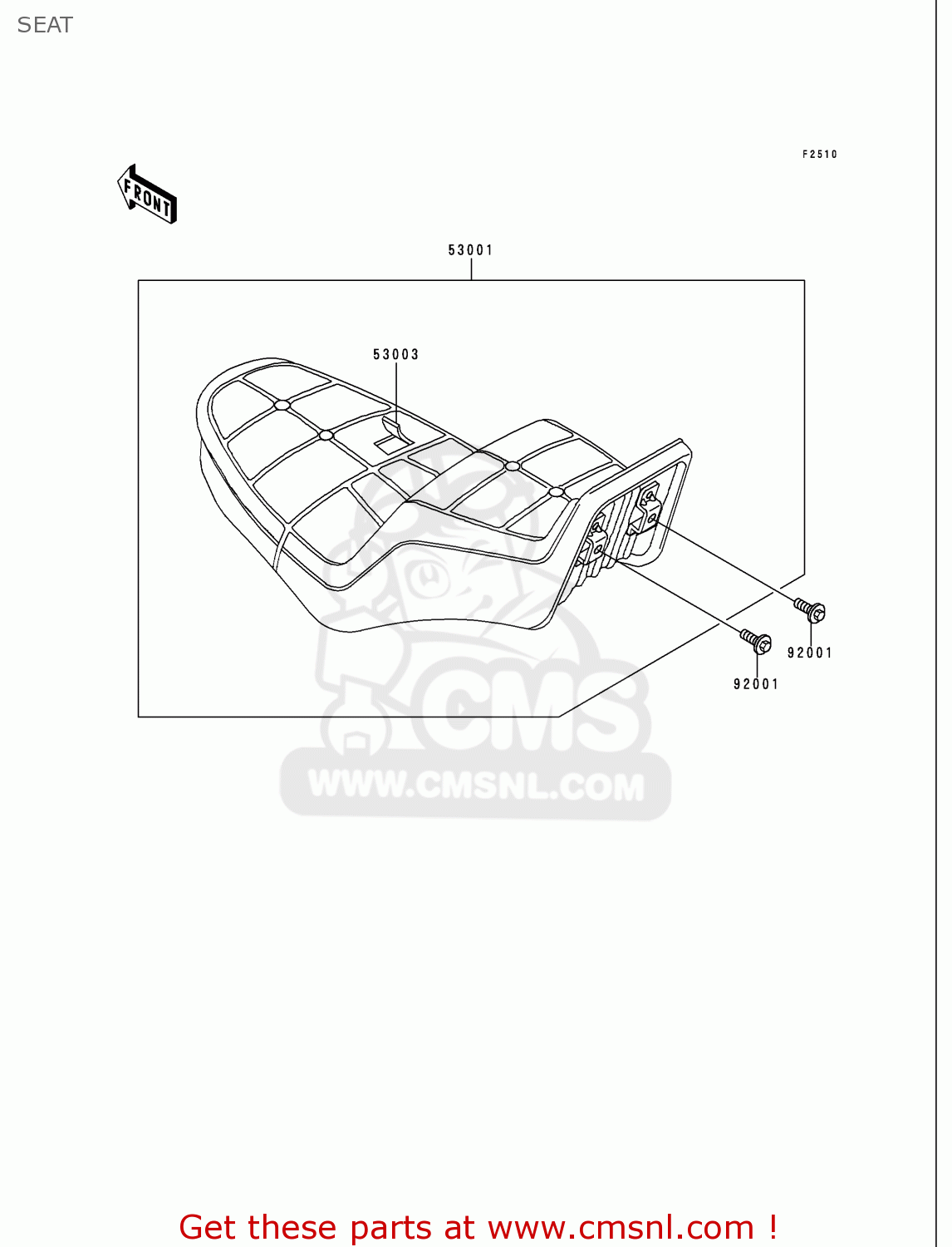 SEAT VN750A16 VULCAN 750 2000 USA CALIFORNIA
