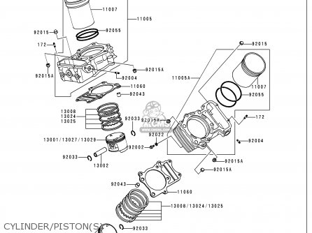 CYLINDER/PISTON(S) - VN750A16 VULCAN 750 2000 USA CALIFORNIA