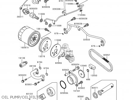 OIL PUMP/OIL FILTER - VN750A16 VULCAN 750 2000 USA CALIFORNIA