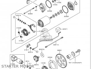 STARTER MOTOR - VN750A16 VULCAN 750 2000 USA CALIFORNIA