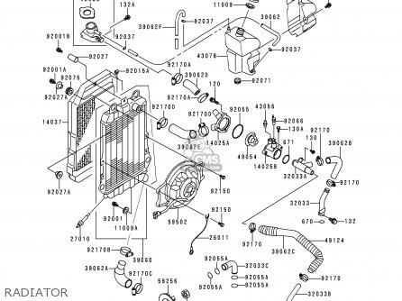 RADIATOR - VN750A16 VULCAN 750 2000 USA CALIFORNIA