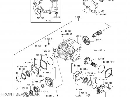 FRONT BEVEL GEAR - VN750A16 VULCAN 750 2000 USA CALIFORNIA