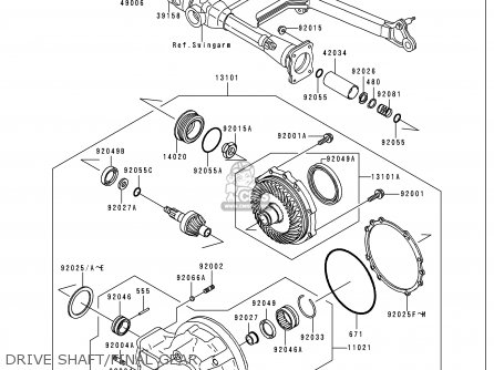 DRIVE SHAFT/FINAL GEAR - VN750A16 VULCAN 750 2000 USA CALIFORNIA