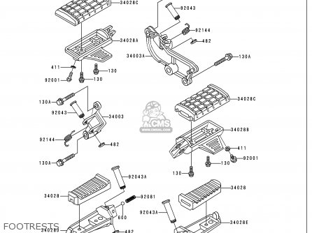 FOOTRESTS - VN750A16 VULCAN 750 2000 USA CALIFORNIA