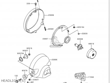 HEADLIGHT(S) - VN750A16 VULCAN 750 2000 USA CALIFORNIA
