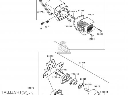 TAILLIGHT(S) - VN750A16 VULCAN 750 2000 USA CALIFORNIA