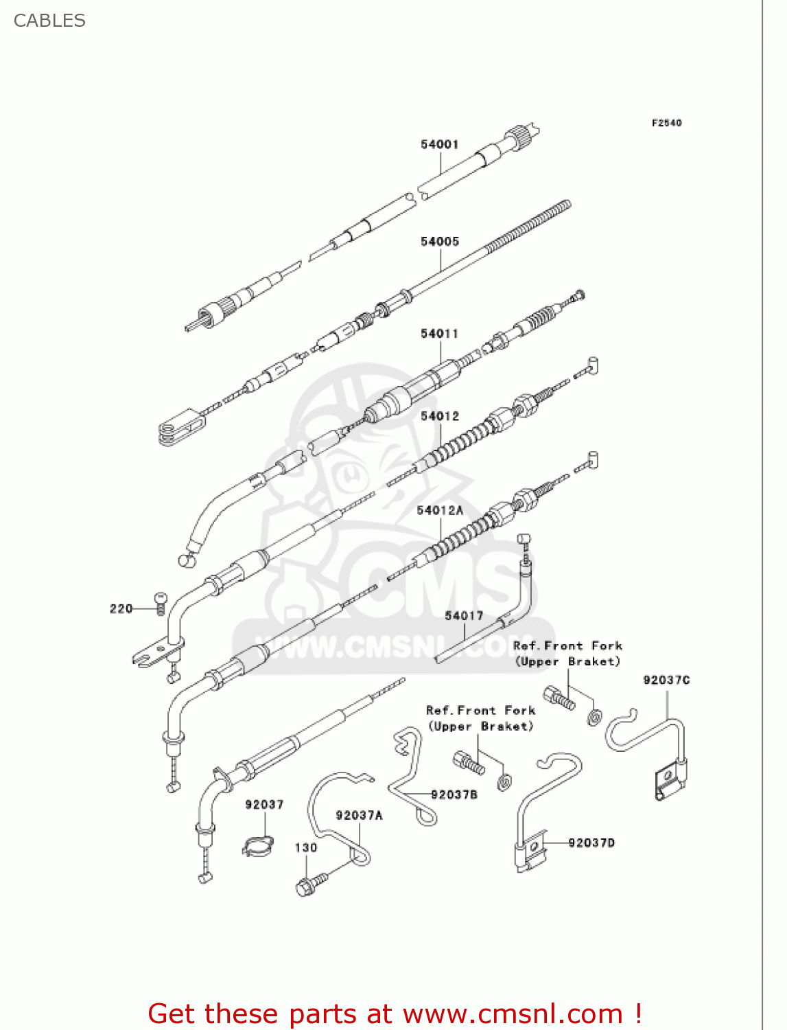 CABLES VN750A17 VULCAN 750 2001 USA CALIFORNIA
