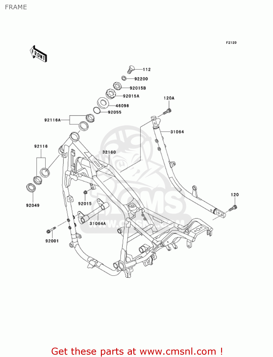 FRAME VN750A17 VULCAN 750 2001 USA CALIFORNIA