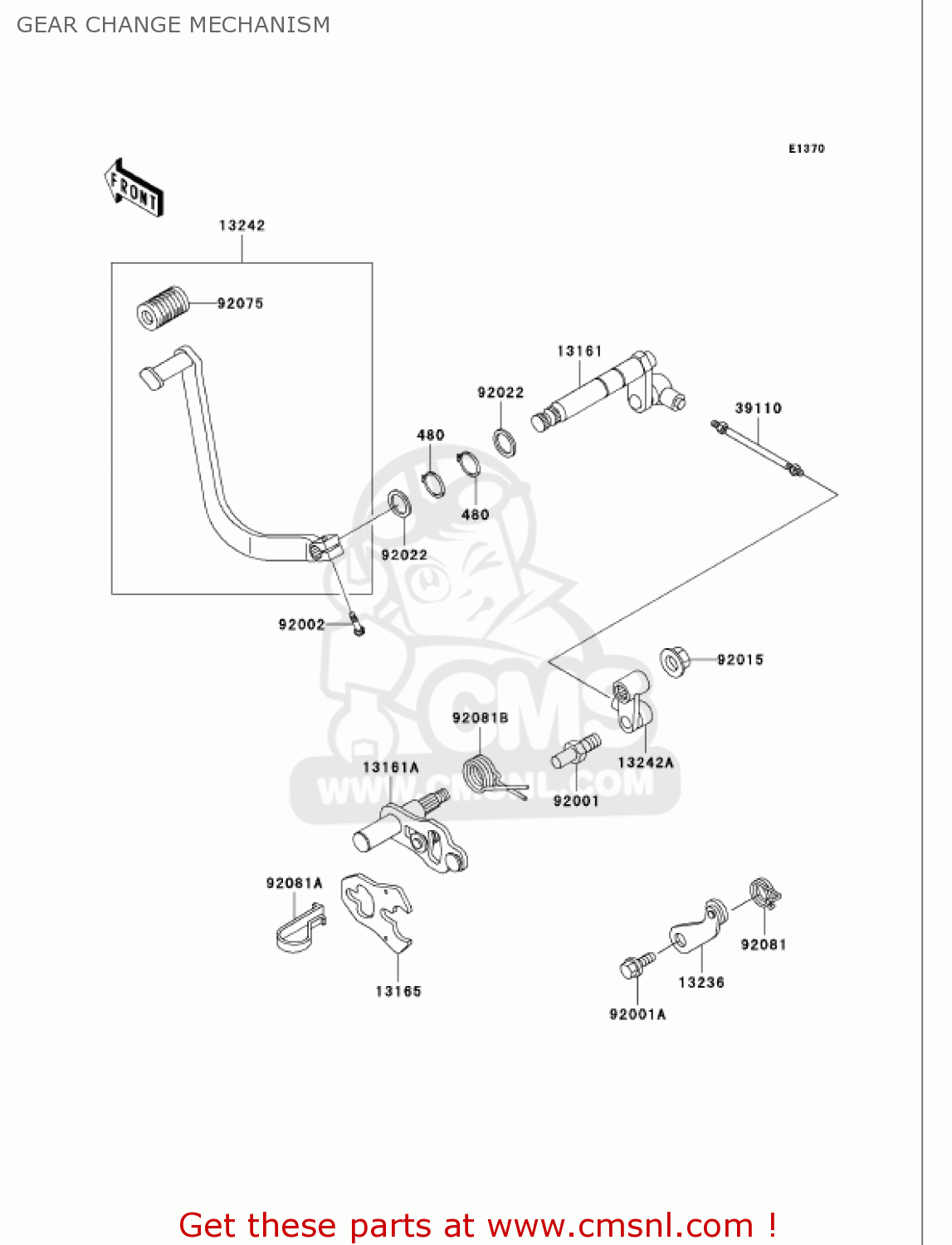 GEAR CHANGE MECHANISM VN750A17 VULCAN 750 2001 USA CALIFORNIA