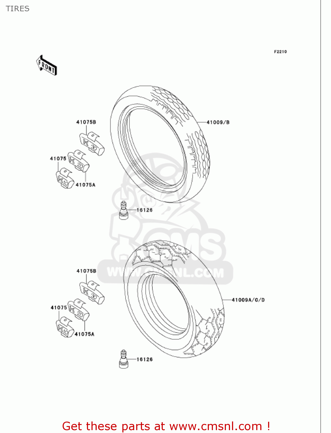 TIRES VN750A17 VULCAN 750 2001 USA CALIFORNIA