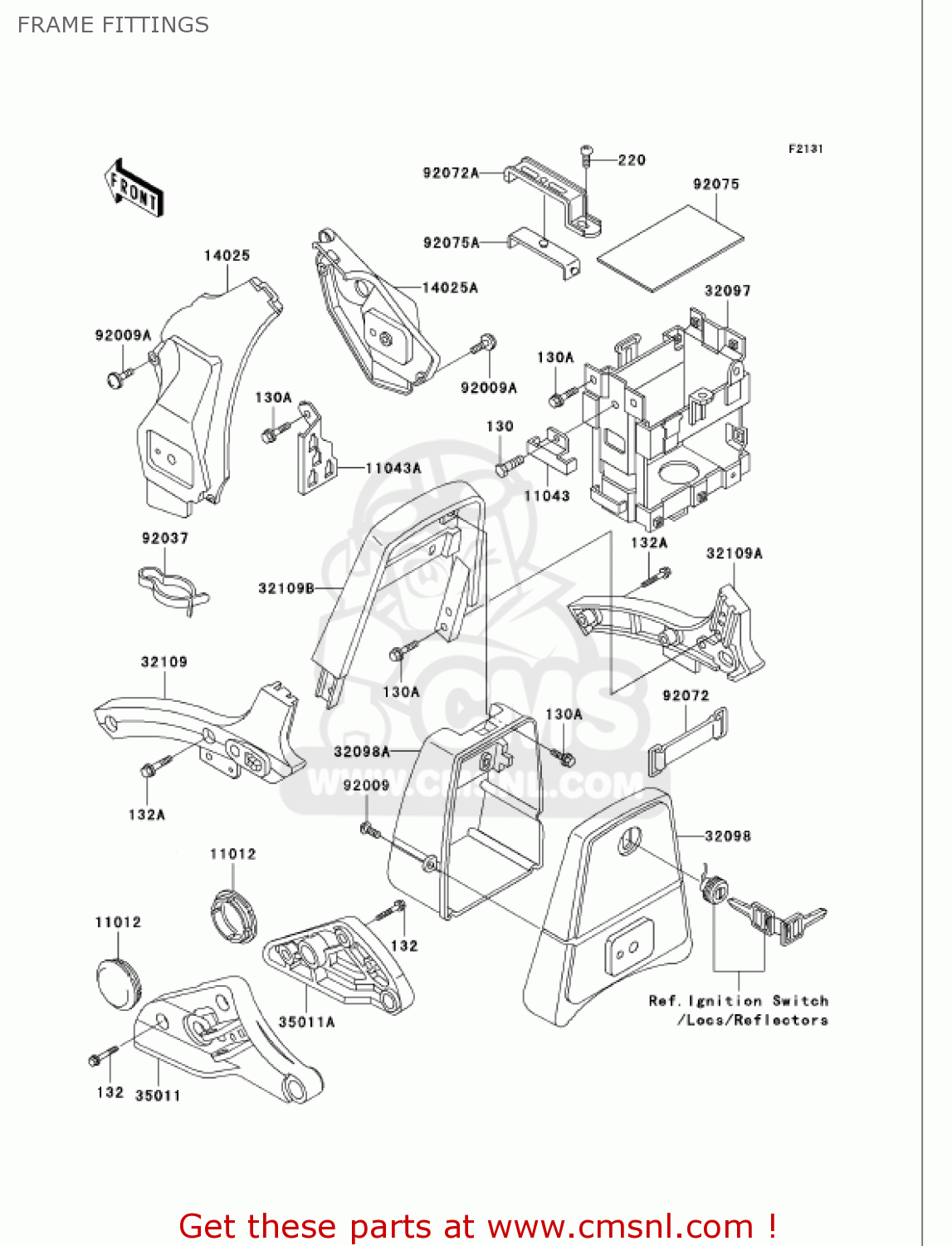 FRAME FITTINGS VN750A17 VULCAN 750 2001 USA CALIFORNIA