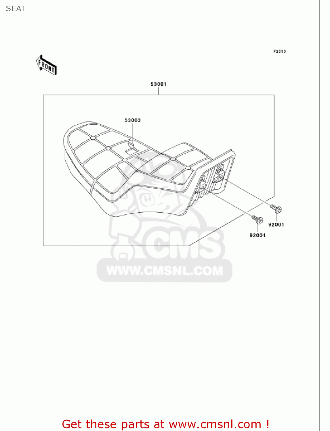 SEAT VN750A17 VULCAN 750 2001 USA CALIFORNIA