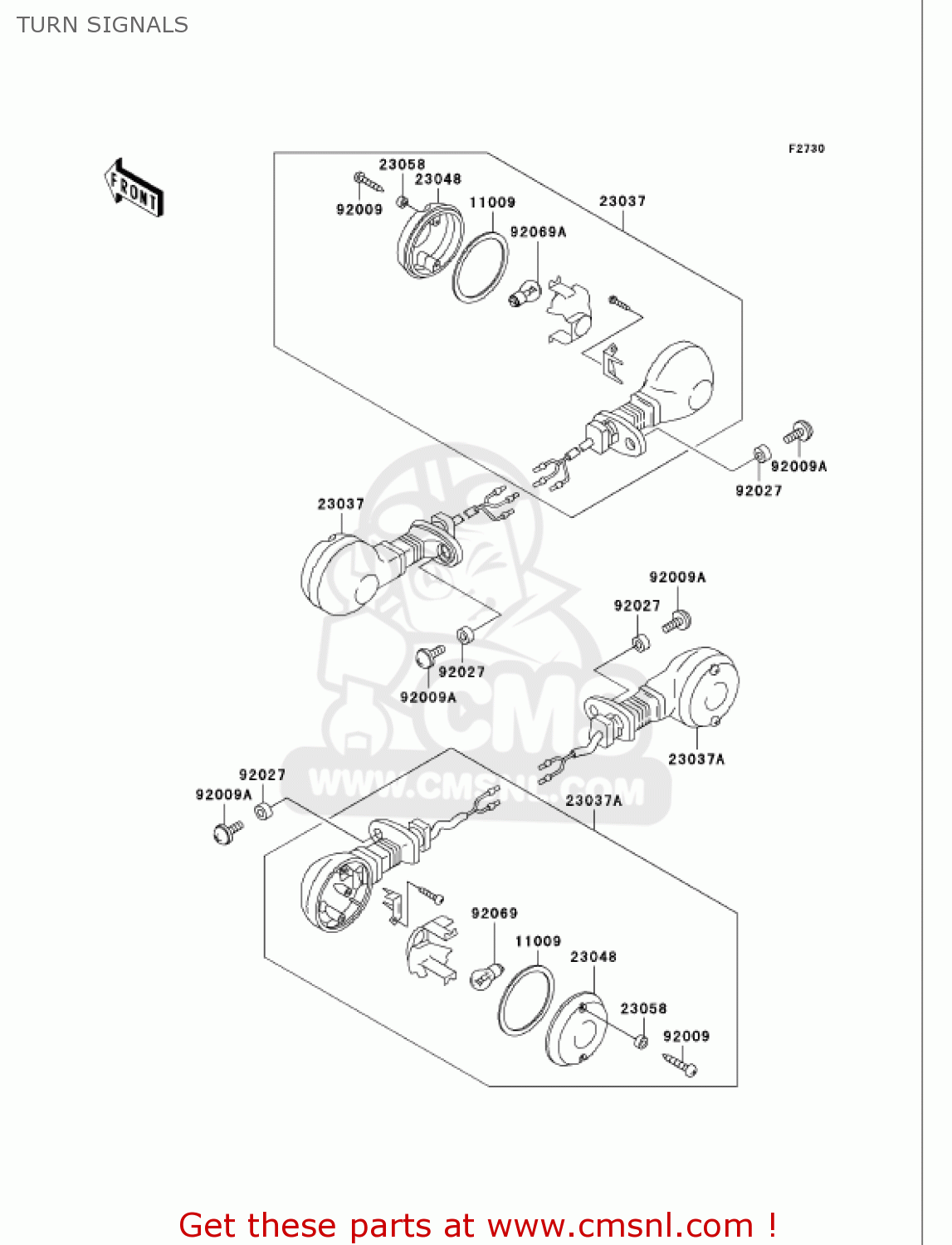 TURN SIGNALS VN750A17 VULCAN 750 2001 USA CALIFORNIA