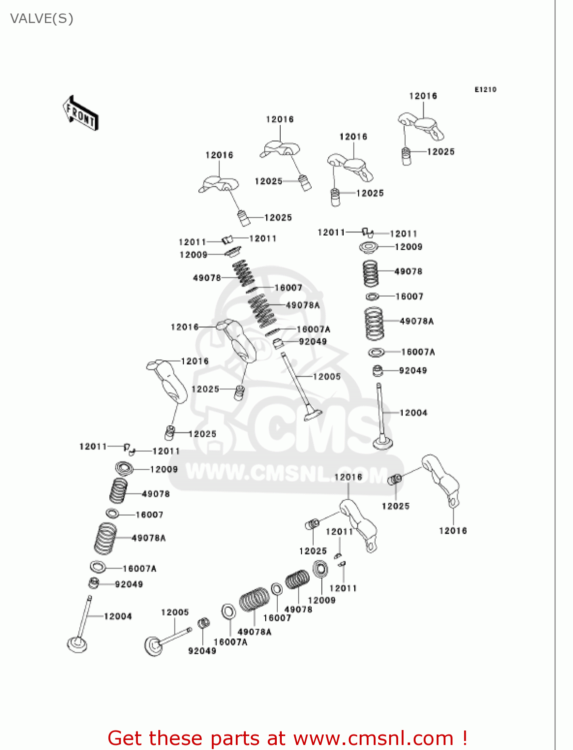 VALVE(S) VN750A17 VULCAN 750 2001 USA CALIFORNIA