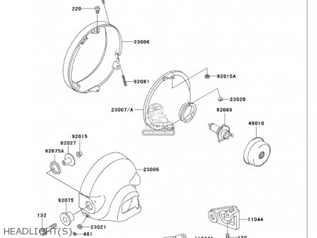 HEADLIGHT(S) - VN750A17 VULCAN 750 2001 USA CALIFORNIA